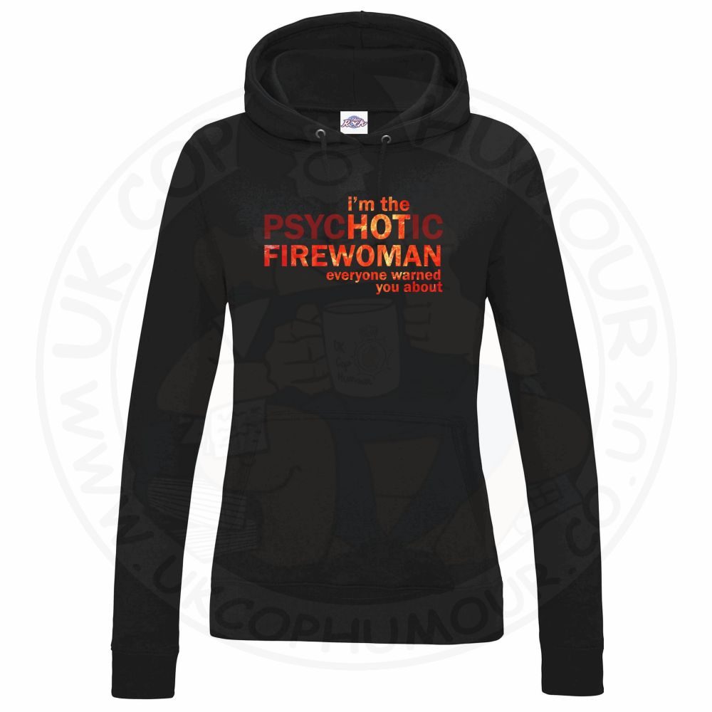 Womens Hot Firewoman Hoodie - Image 11
