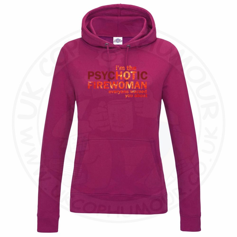 Womens Hot Firewoman Hoodie - Image 9