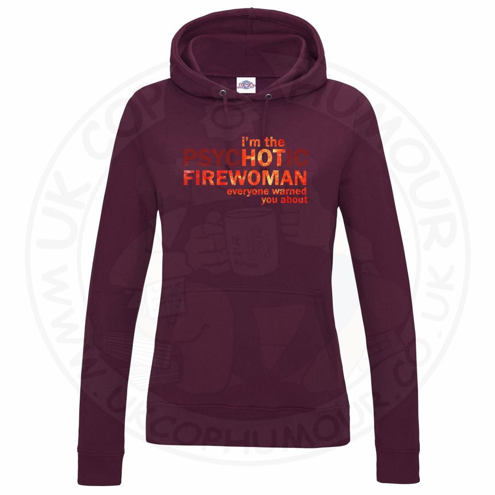 Womens Hot Firewoman Hoodie - Image 7