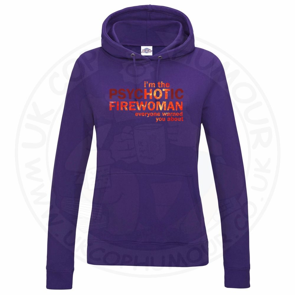 Womens Hot Firewoman Hoodie - Image 4