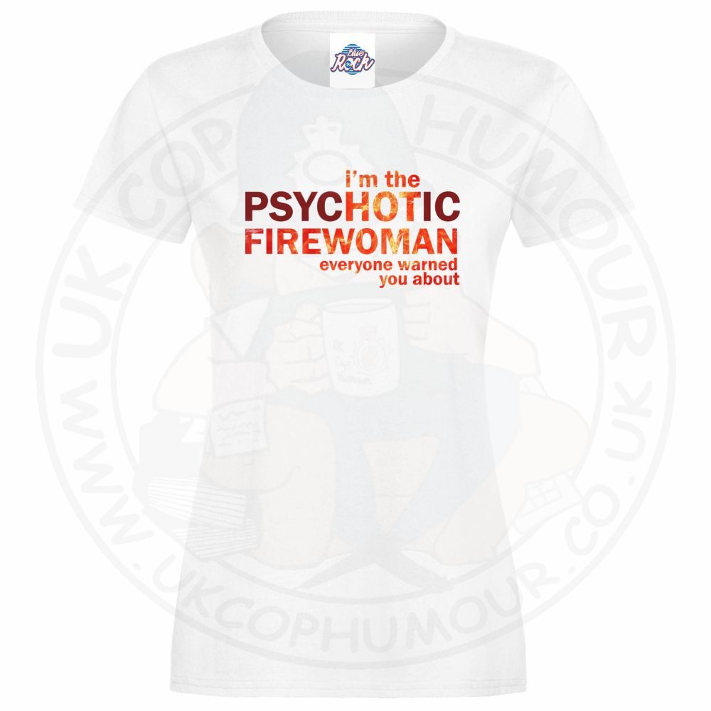 Womens Hot Firewoman T-Shirt - Image 3