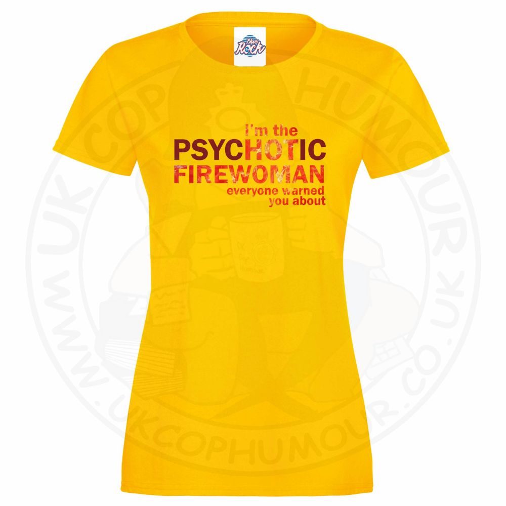 Womens Hot Firewoman T-Shirt - Image 2