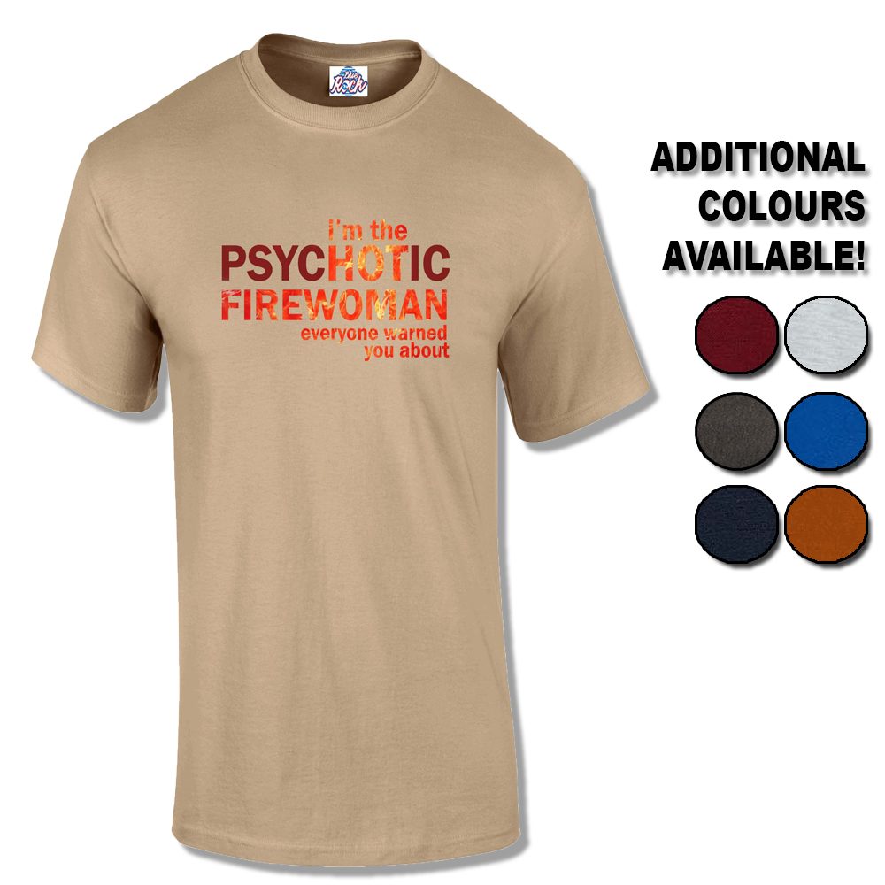 Mens Hot Firewoman T-Shirt