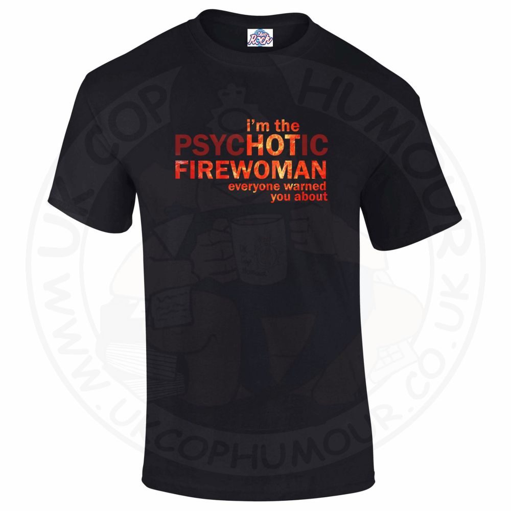 Mens Hot Firewoman T-Shirt - Image 17
