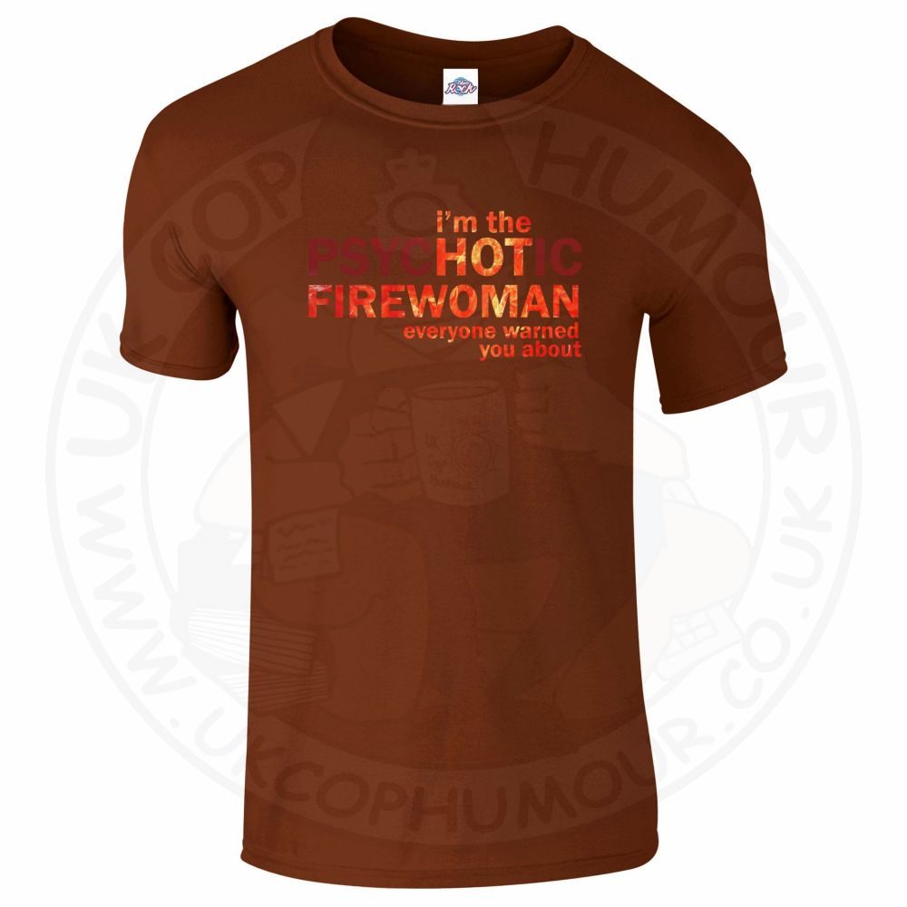 Mens Hot Firewoman T-Shirt - Image 16