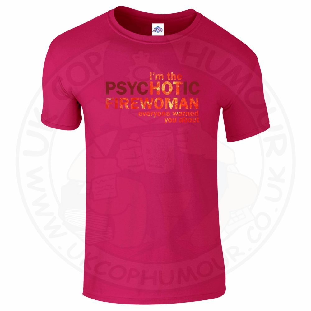 Mens Hot Firewoman T-Shirt - Image 15