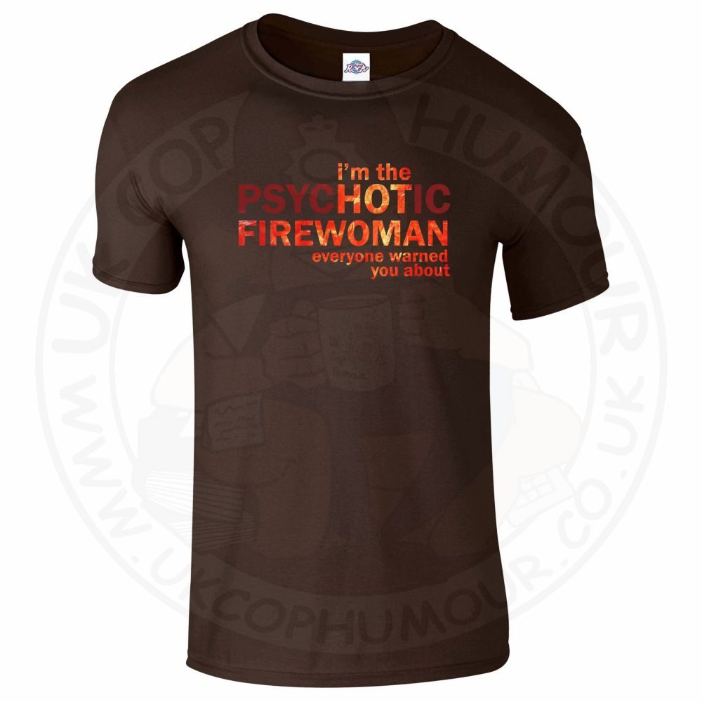 Mens Hot Firewoman T-Shirt - Image 13