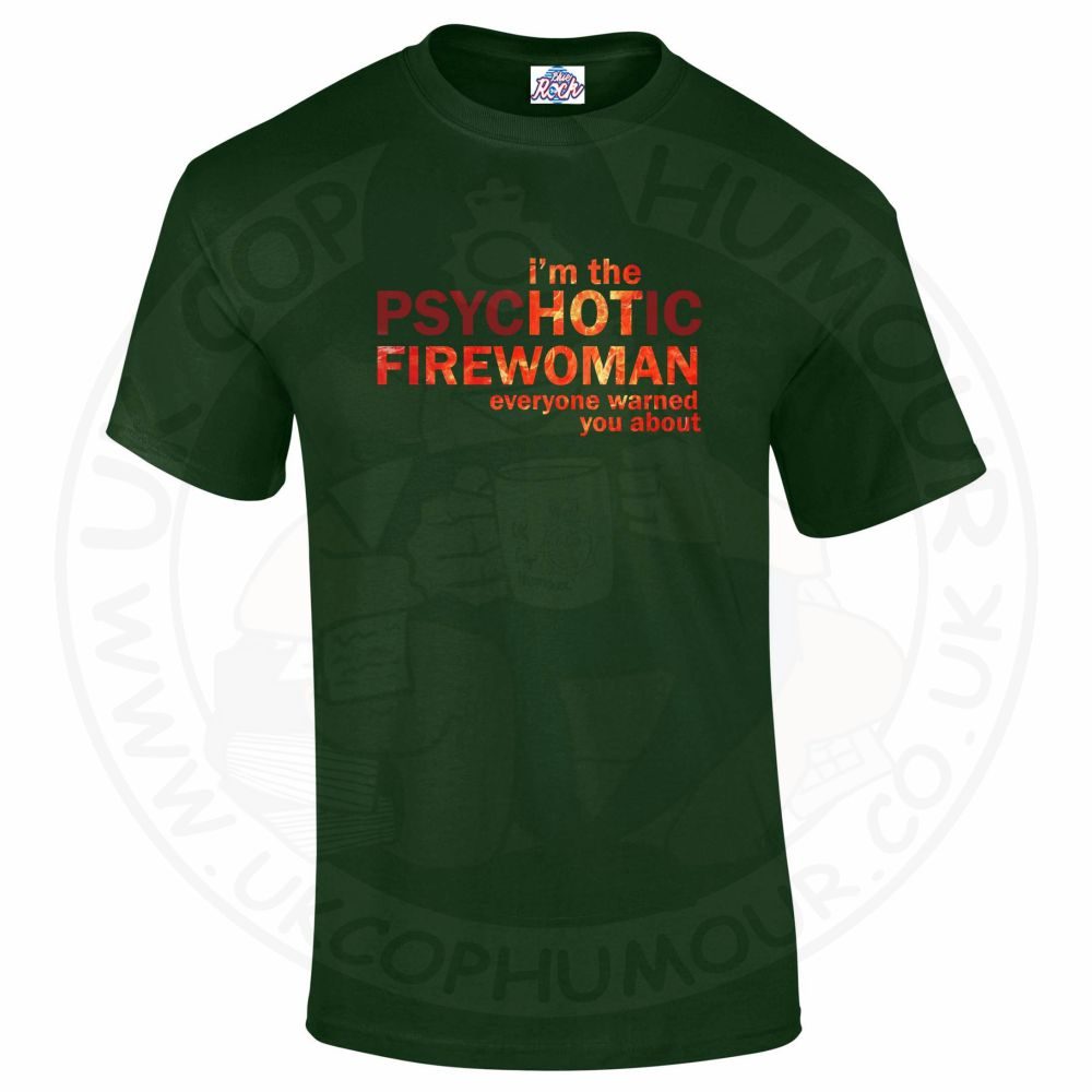 Mens Hot Firewoman T-Shirt - Image 12