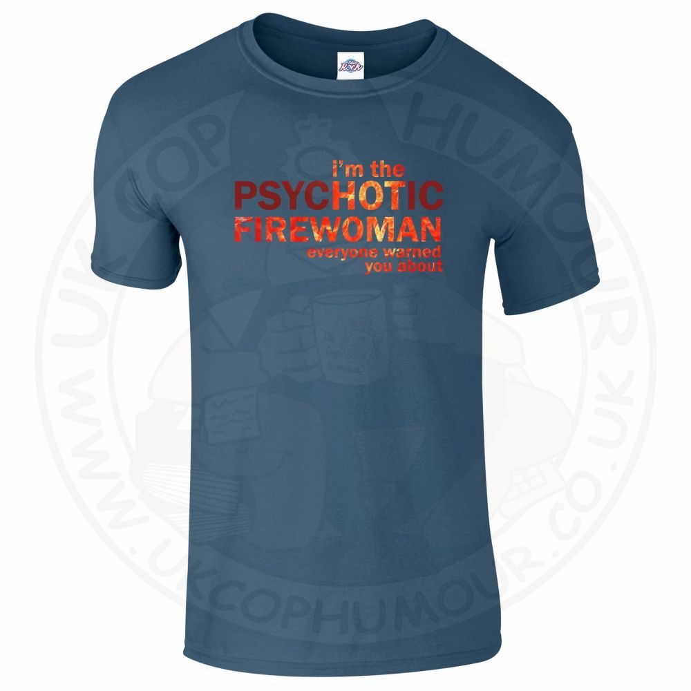 Mens Hot Firewoman T-Shirt - Image 10