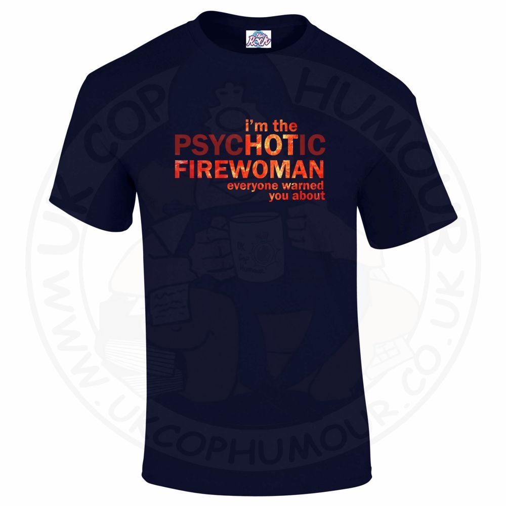 Mens Hot Firewoman T-Shirt - Image 6
