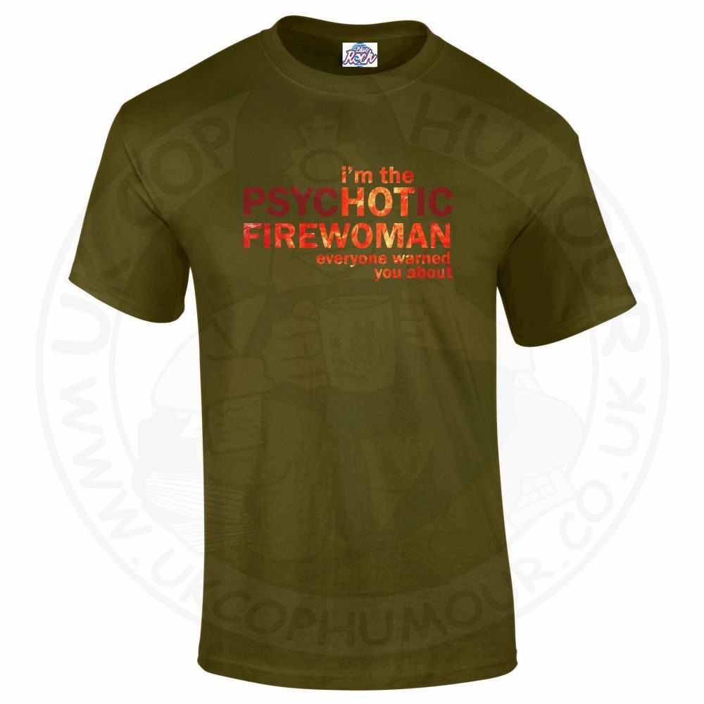Mens Hot Firewoman T-Shirt - Image 5