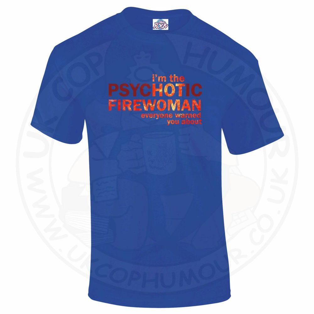 Mens Hot Firewoman T-Shirt - Image 3