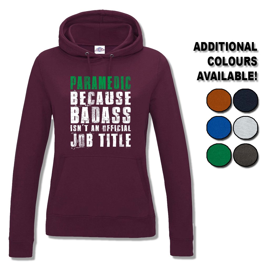 Womens Badass Paramedic Hoodie