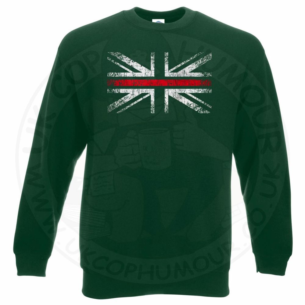 Distressed Thin Red Line Flag Sweatshirt - Image 10