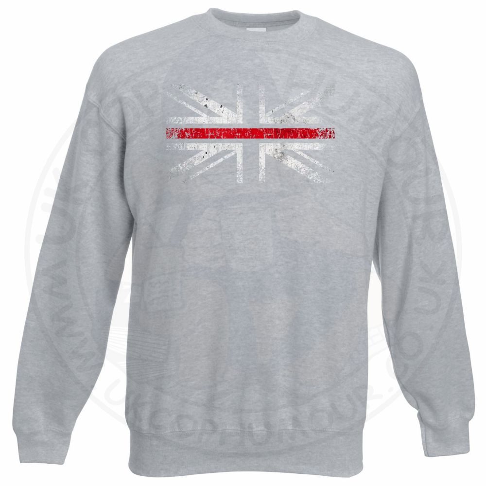 Distressed Thin Red Line Flag Sweatshirt - Image 8