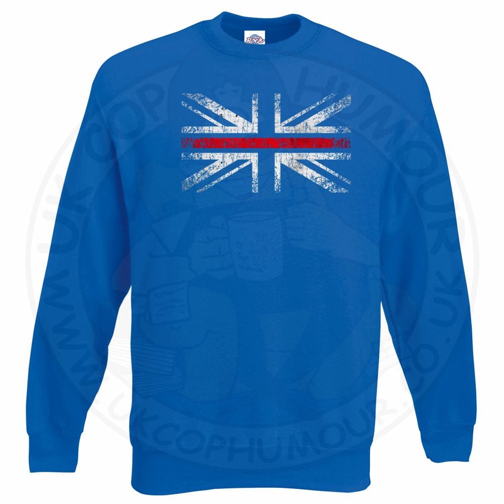 Distressed Thin Red Line Flag Sweatshirt - Image 5