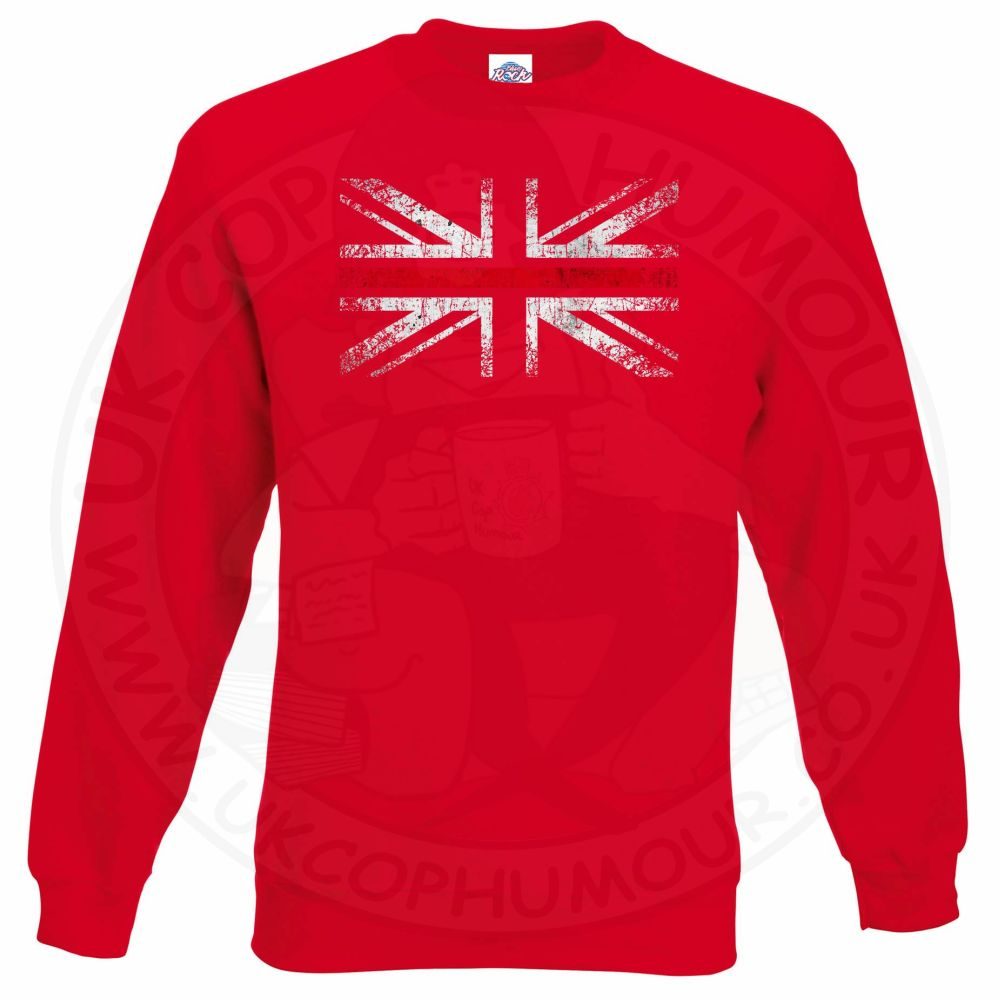 Distressed Thin Red Line Flag Sweatshirt - Image 4