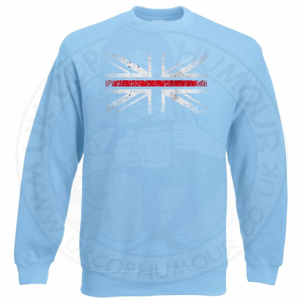 Distressed Thin Red Line Flag Sweatshirt - Image 3