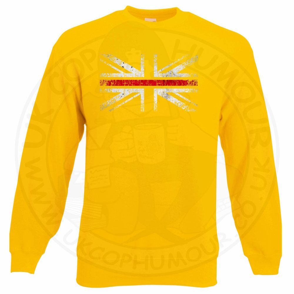 Distressed Thin Red Line Flag Sweatshirt - Image 11