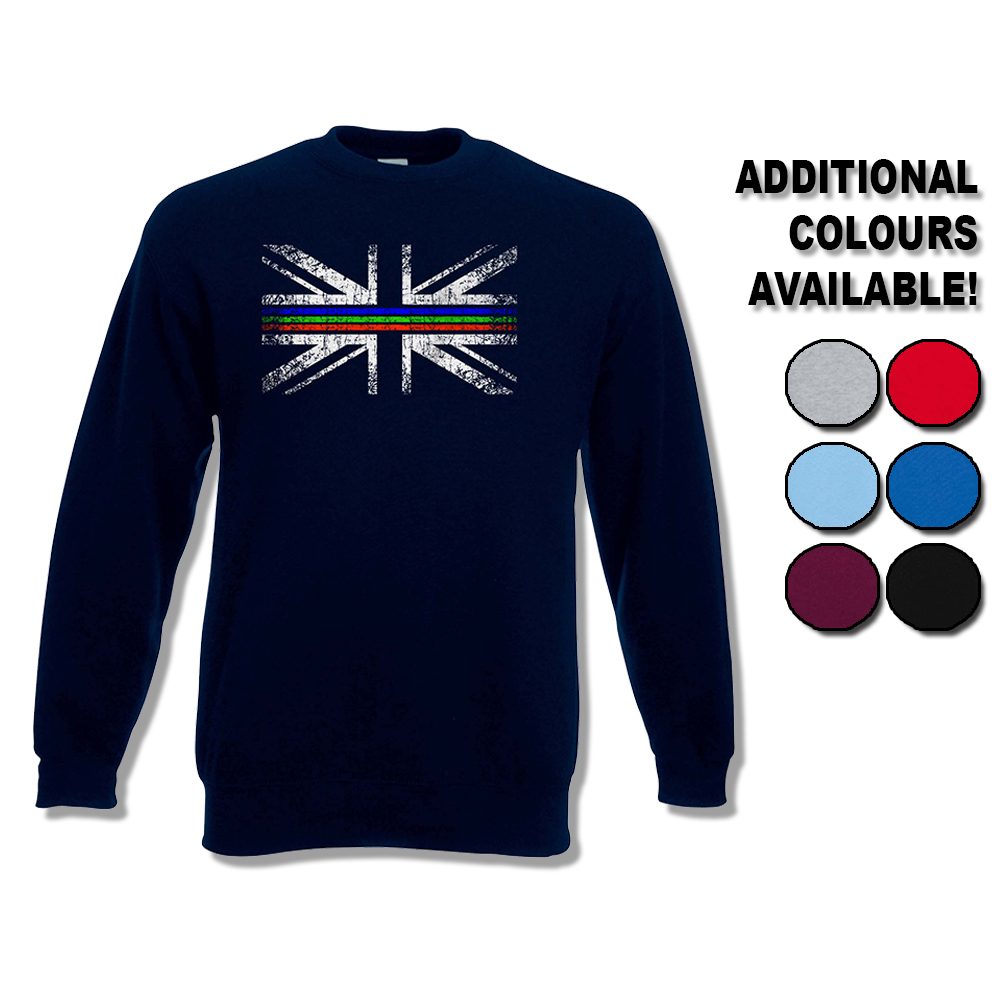 Distressed Tri Line Flag Sweatshirt