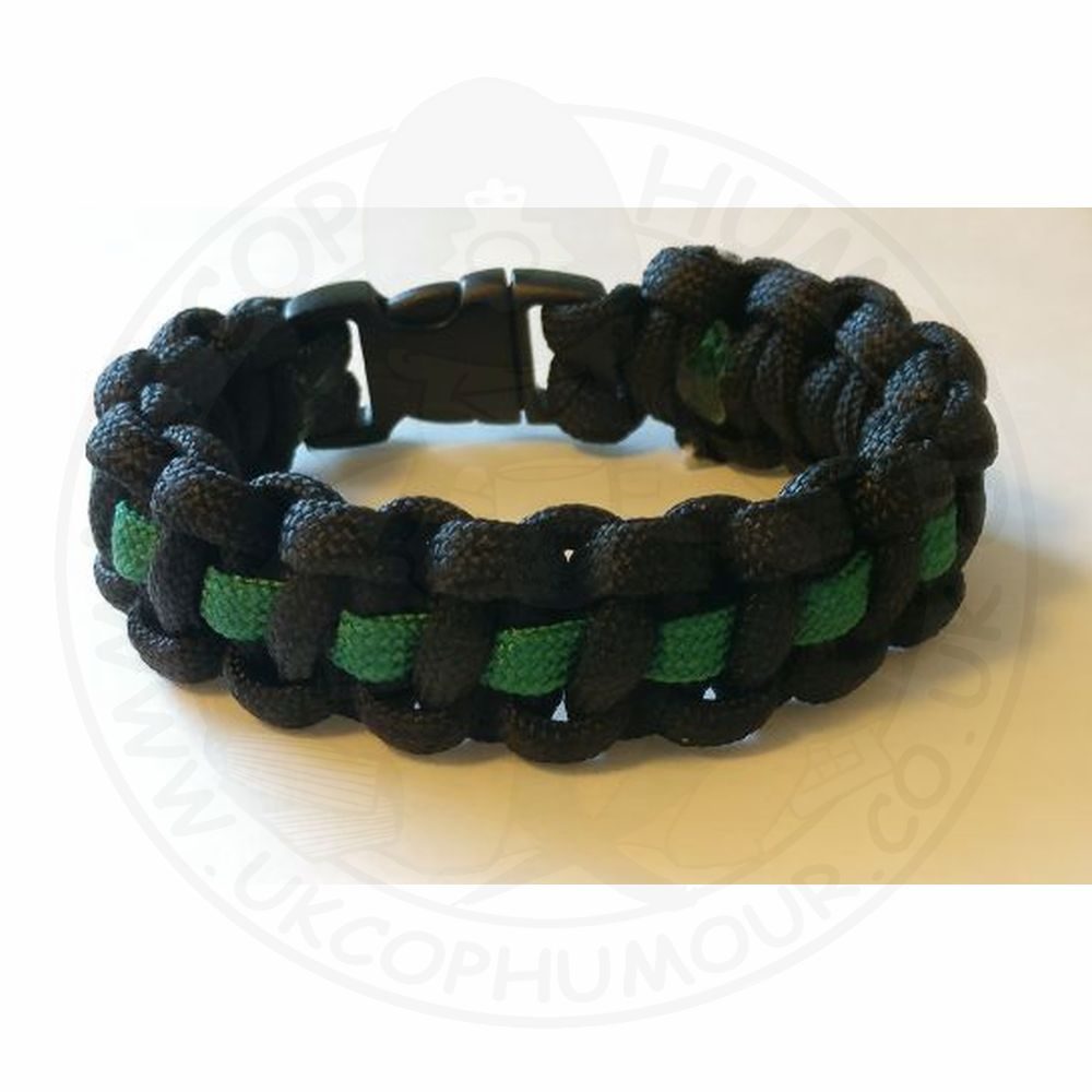 Green Line Paracord Bracelet