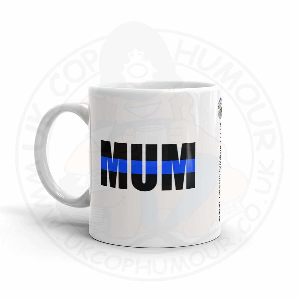Blue Line Strike Through Mug