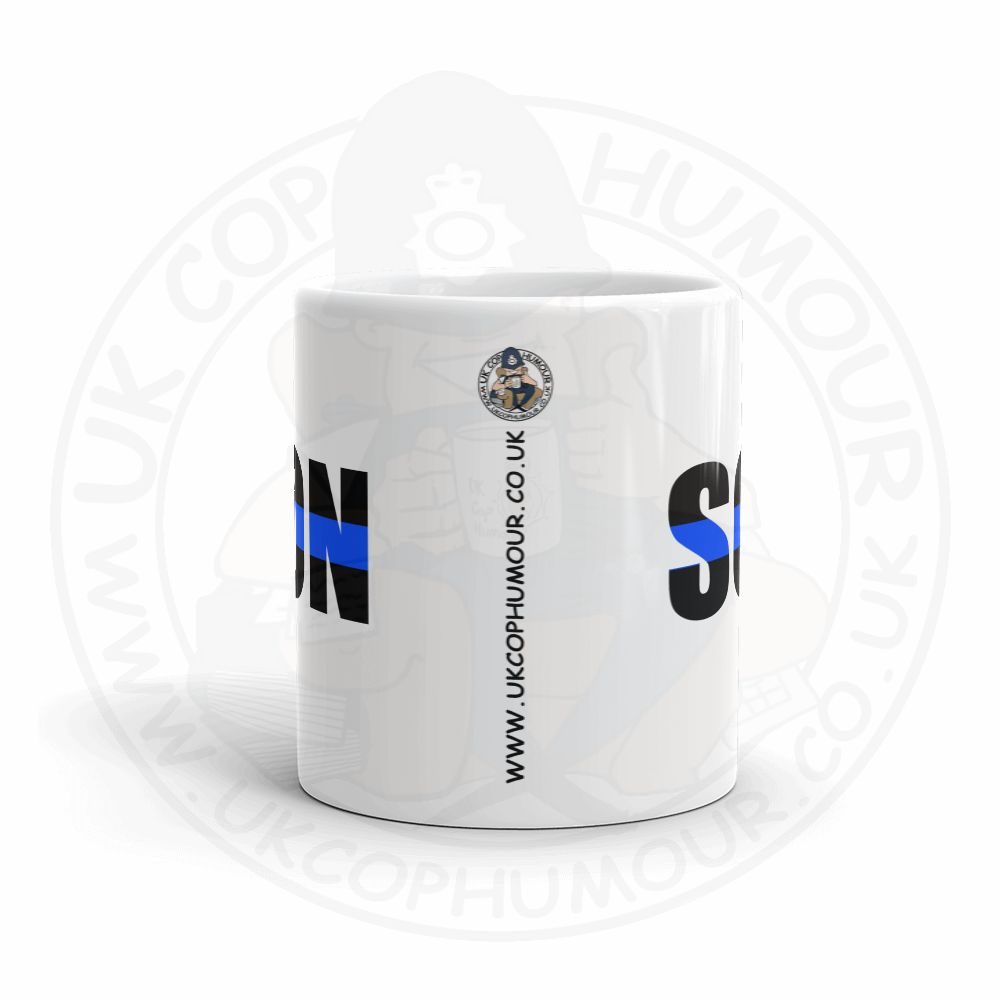 Blue Line Strike Through Mug - Image 8
