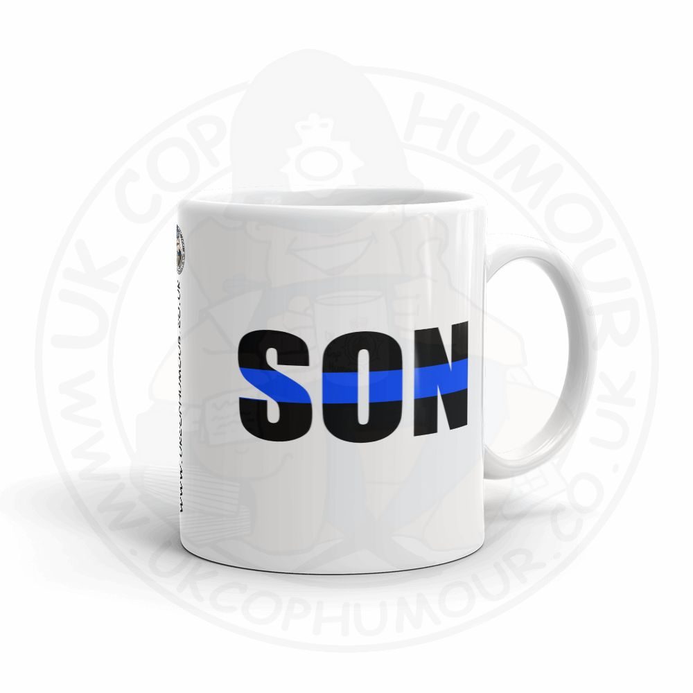 Blue Line Strike Through Mug - Image 9