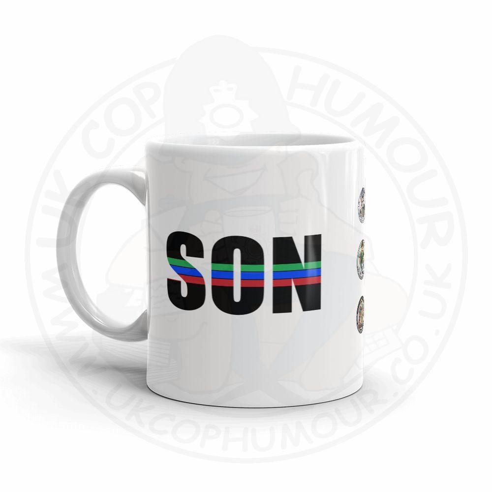 Tri Line Strike Through Mug
