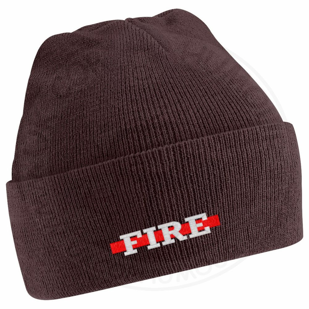 "Fire" Thin Red Line Beanie - Image 3