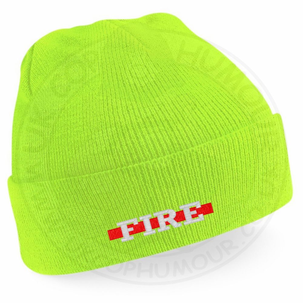 "Fire" Thin Red Line Beanie - Image 4