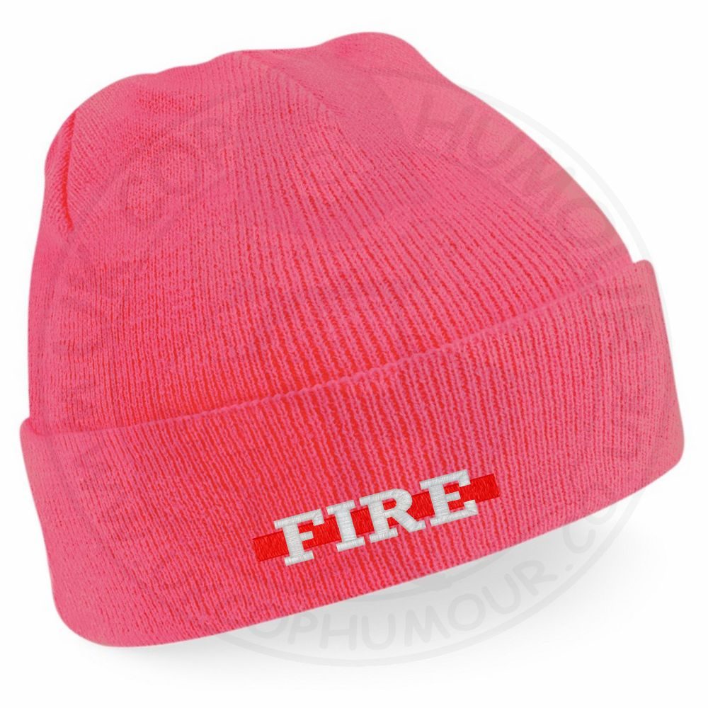 "Fire" Thin Red Line Beanie - Image 6