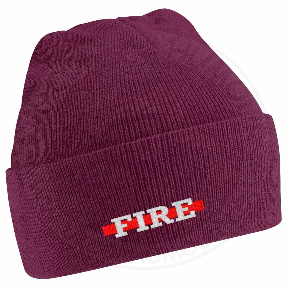 "Fire" Thin Red Line Beanie - Image 9
