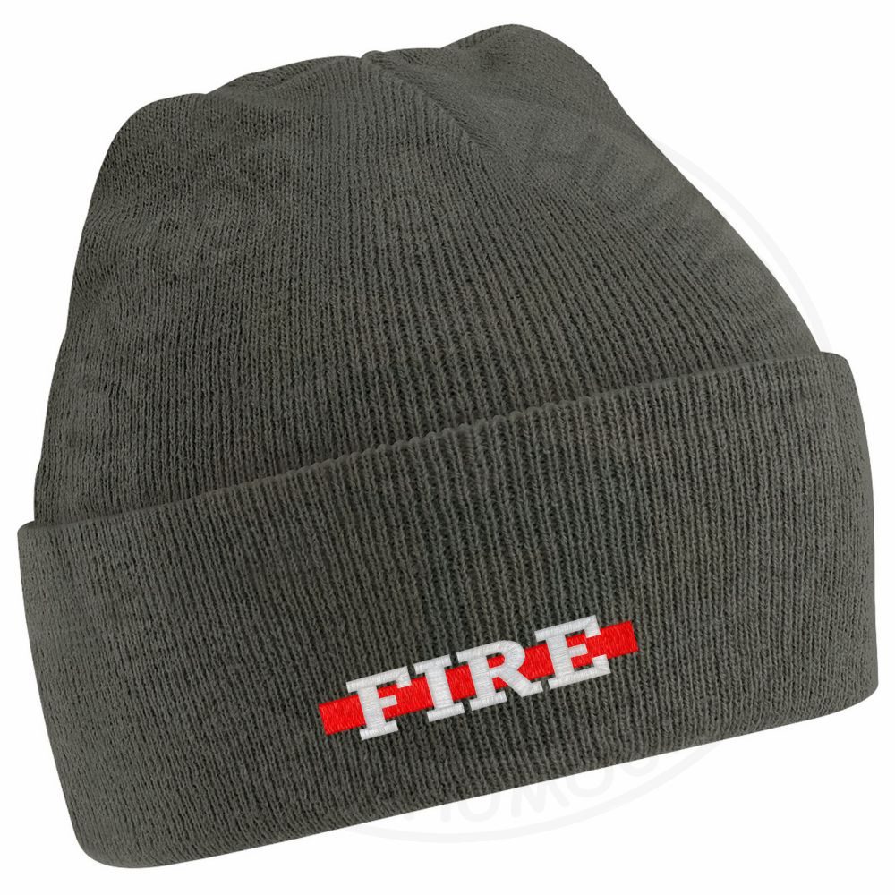 "Fire" Thin Red Line Beanie - Image 10