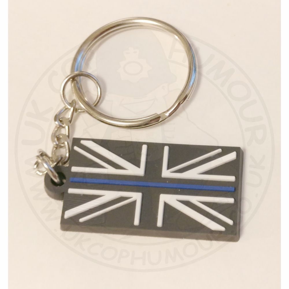 PVC "Thin Blue Line" Keyring