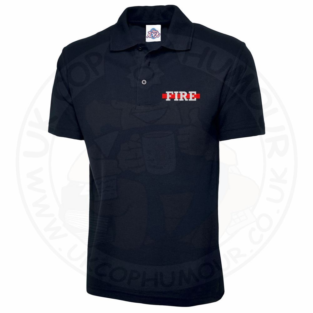 Fire Thin Red Line Polo Shirt Embroidered - Image 6
