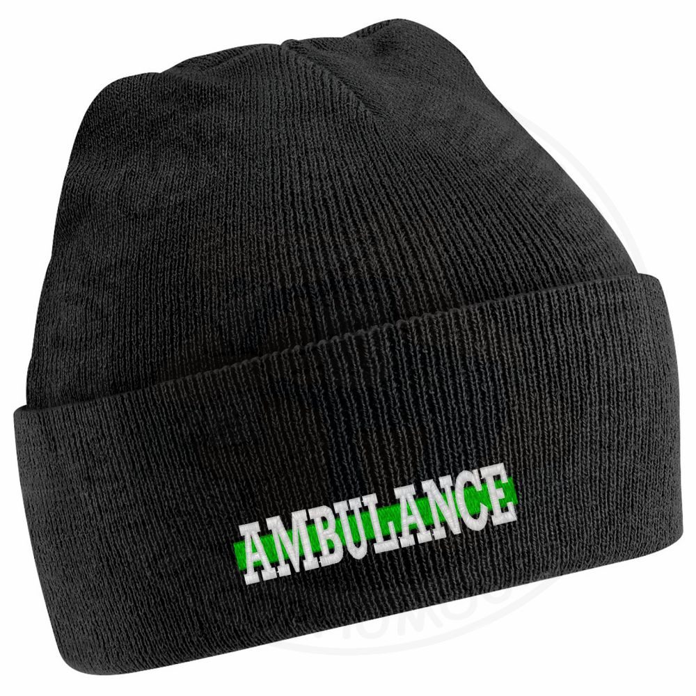 "Ambulance" Thin Green Line Beanie - Image 2