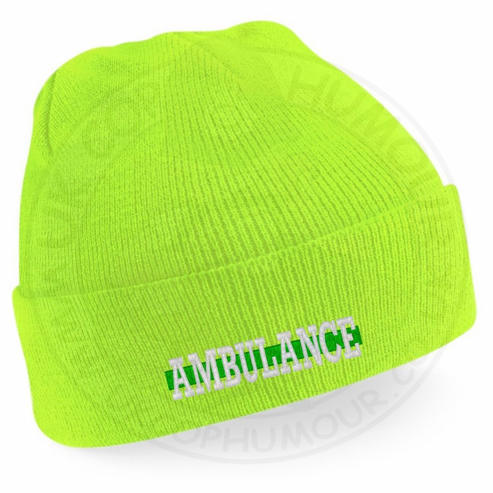 "Ambulance" Thin Green Line Beanie - Image 4