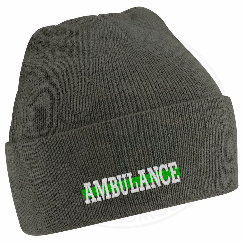 "Ambulance" Thin Green Line Beanie - Image 11