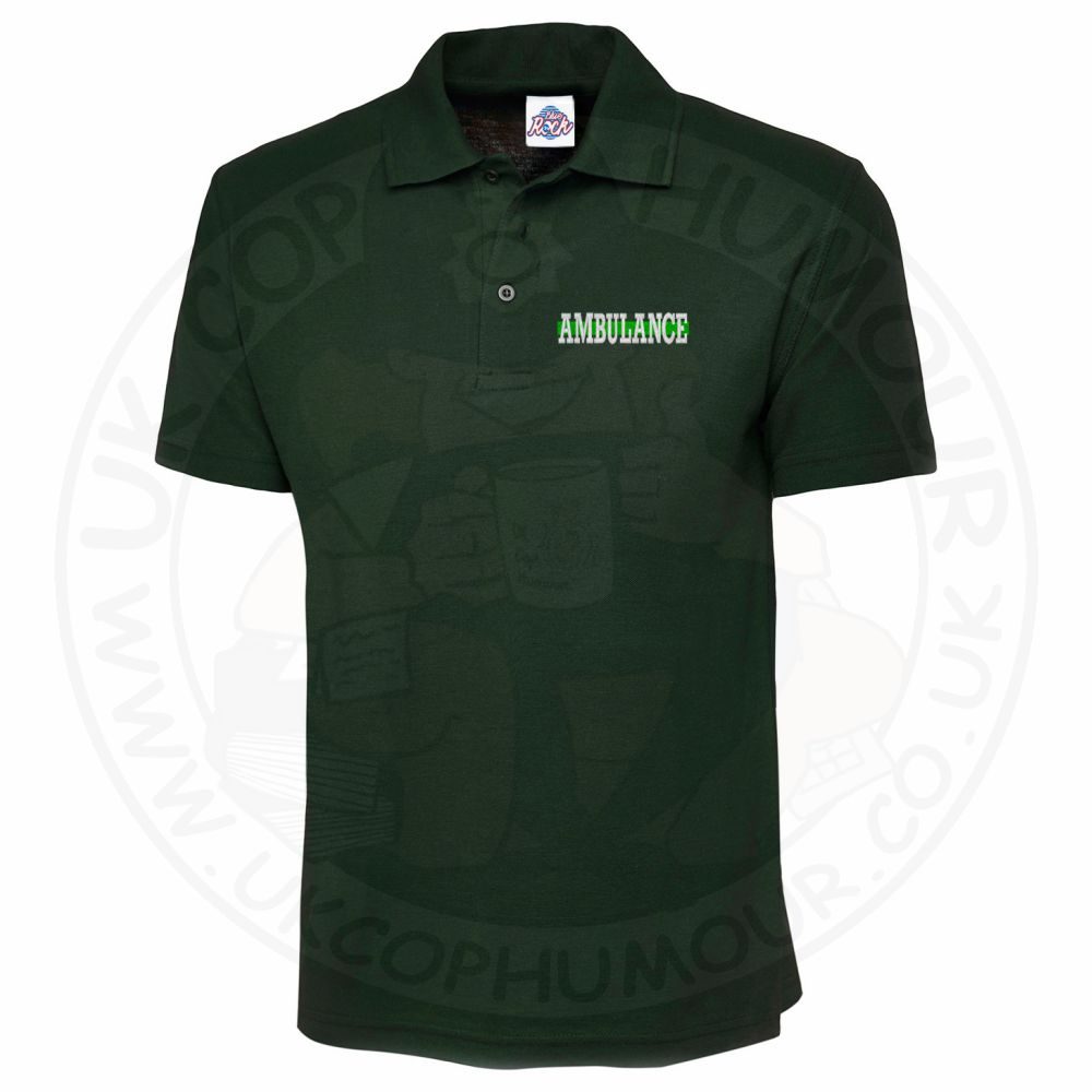 Ambulance Green Line Polo Shirt Embroidered - Image 9