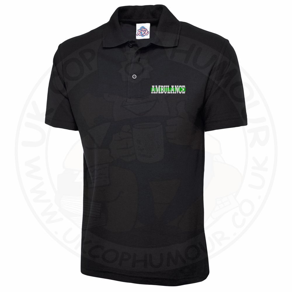 Ambulance Green Line Polo Shirt Embroidered - Image 10