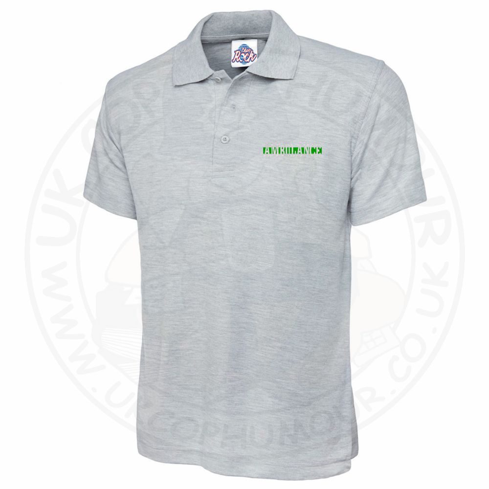 Ambulance Green Line Polo Shirt Embroidered - Image 12