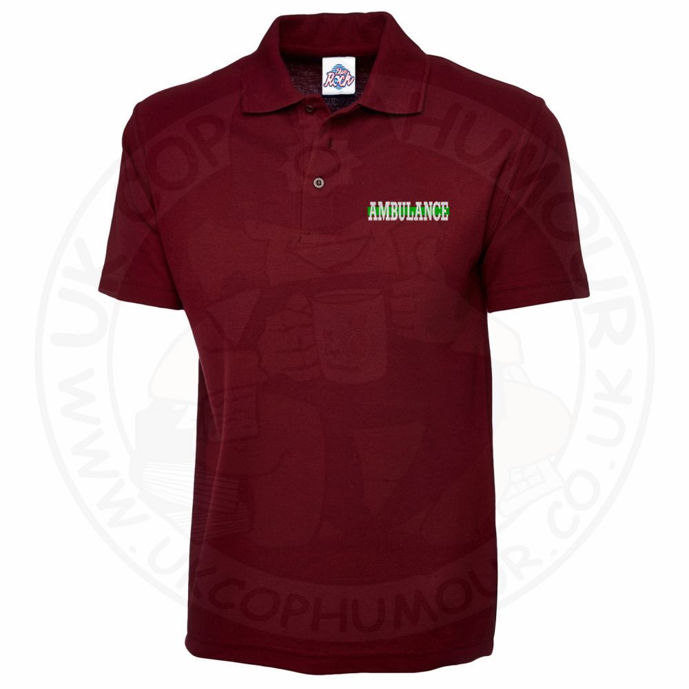 Ambulance Green Line Polo Shirt Embroidered - Image 7