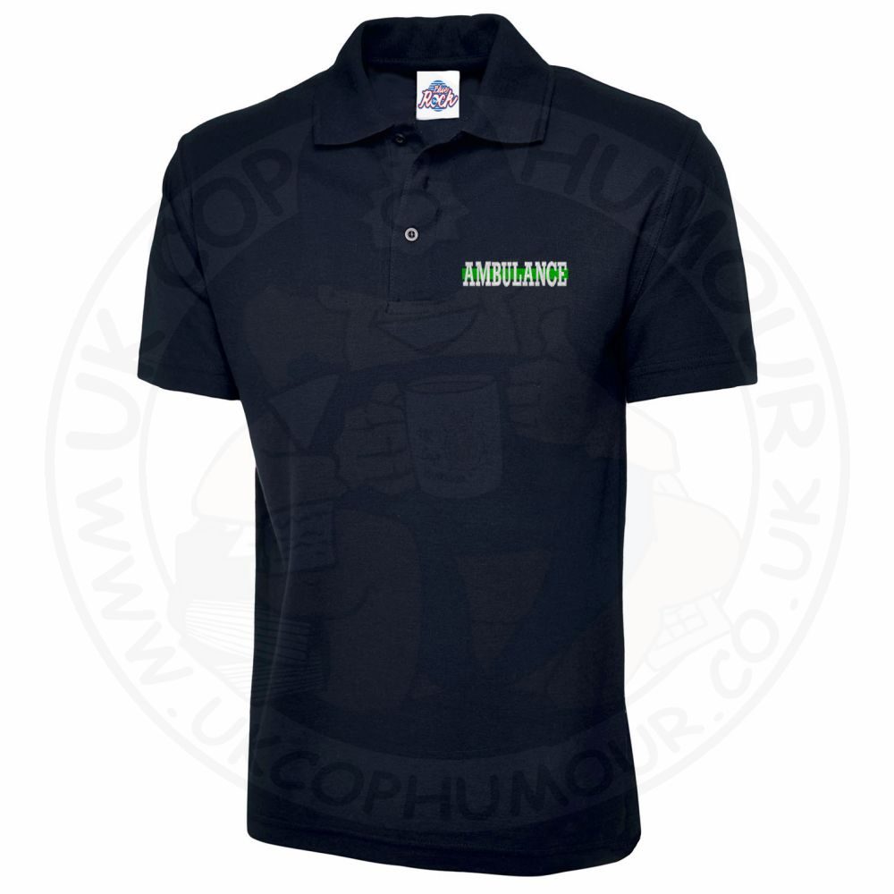 Ambulance Green Line Polo Shirt Embroidered - Image 6