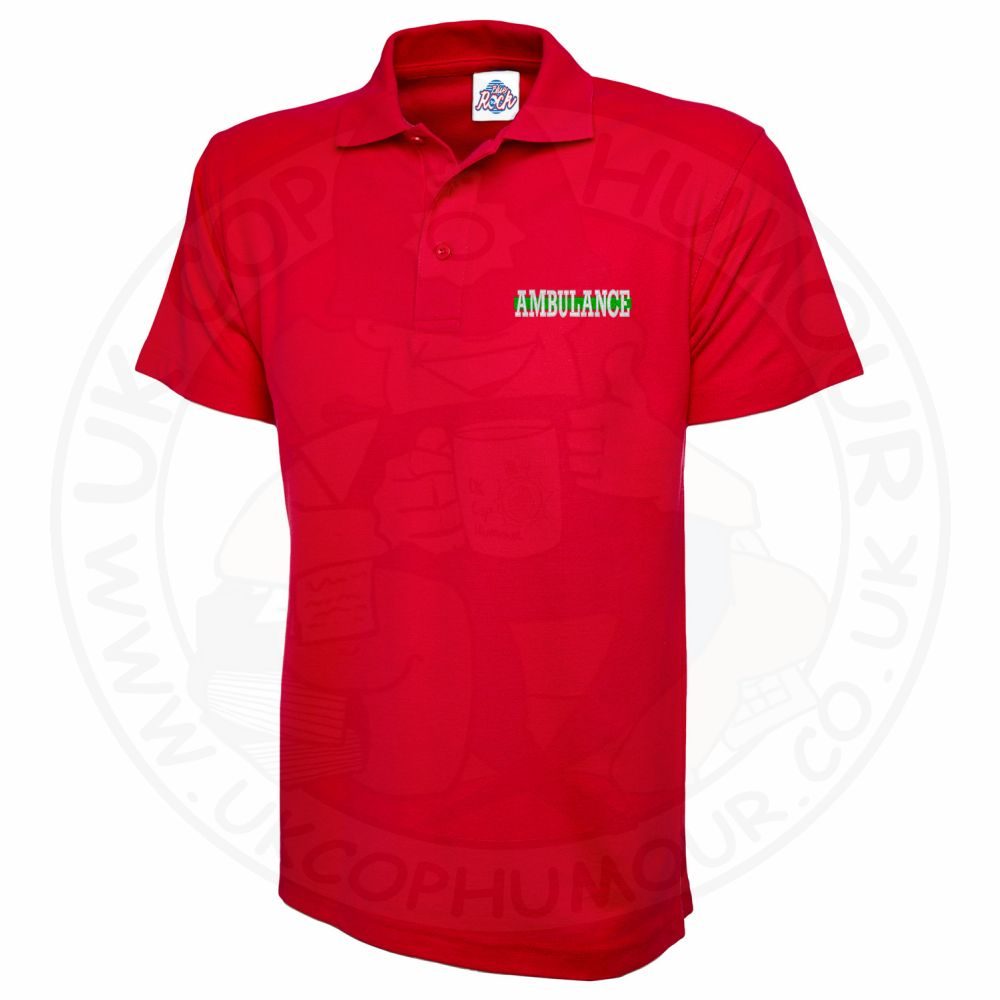 Ambulance Green Line Polo Shirt Embroidered - Image 5