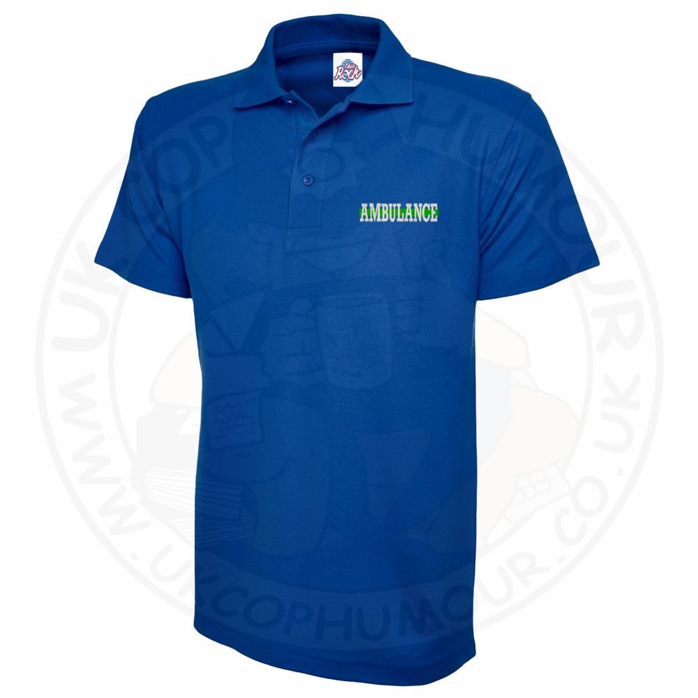 Ambulance Green Line Polo Shirt Embroidered - Image 4