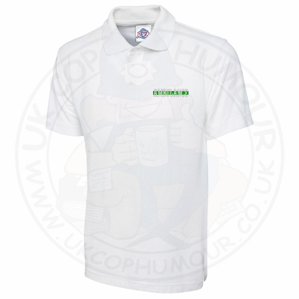 Ambulance Green Line Polo Shirt Embroidered - Image 2