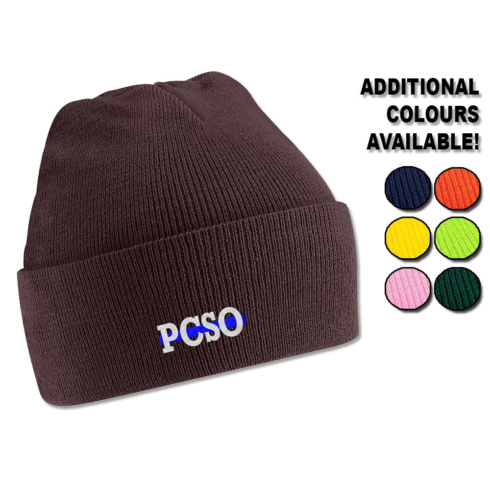 "PCSO" Thin Blue Line Beanie