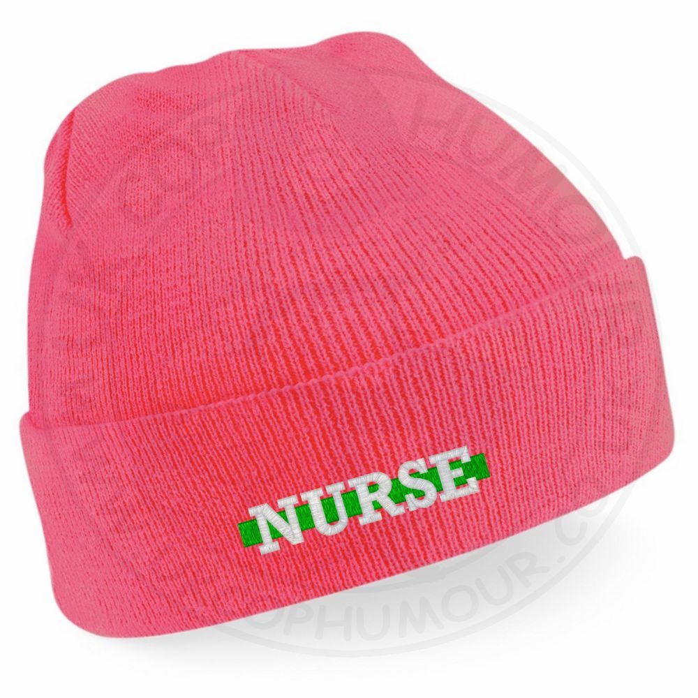 "Nurse" Thin Green Line Beanie - Image 8