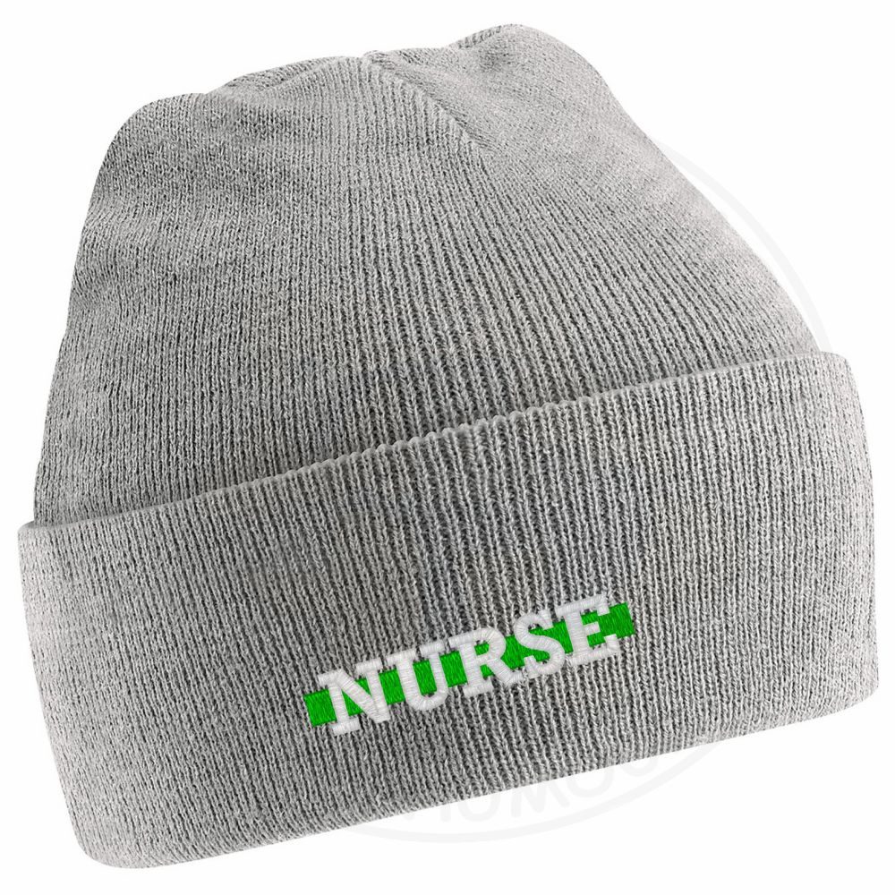 "Nurse" Thin Green Line Beanie - Image 10